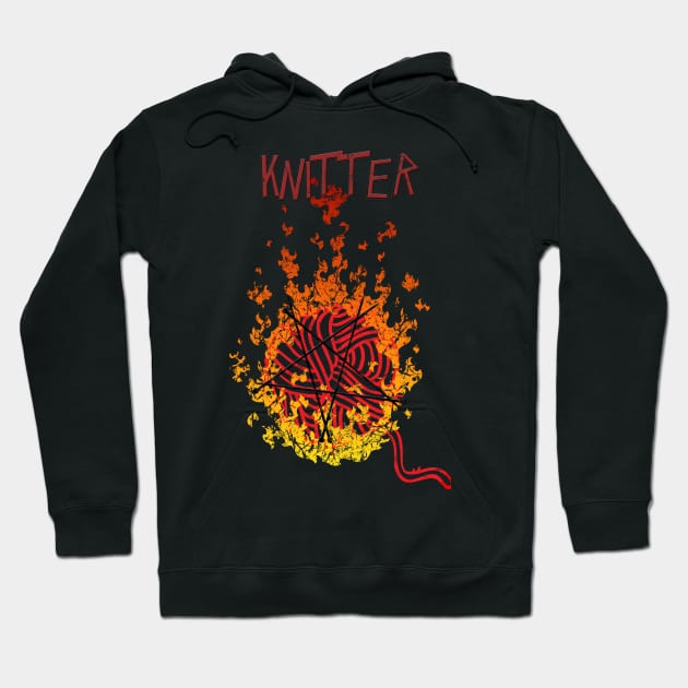 Thrash Metal Knitter Hoodie by patternjunkie